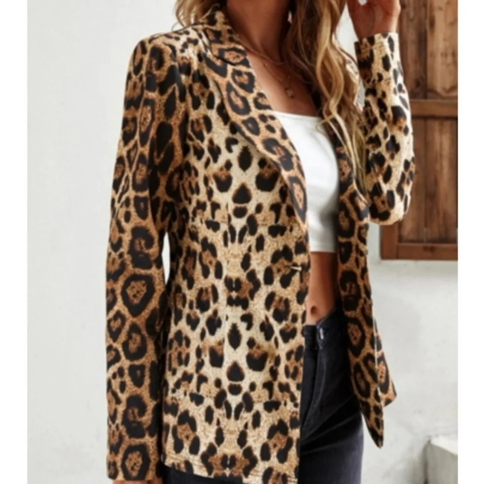 Chic leopard print blazer - Picture 5 of 5